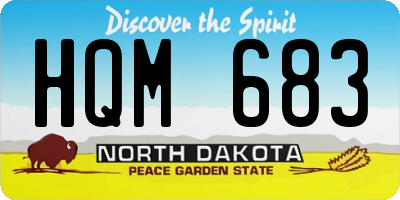 ND license plate HQM683