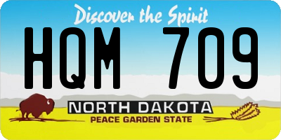 ND license plate HQM709