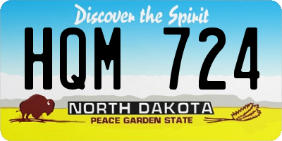 ND license plate HQM724