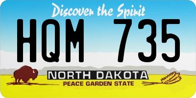 ND license plate HQM735