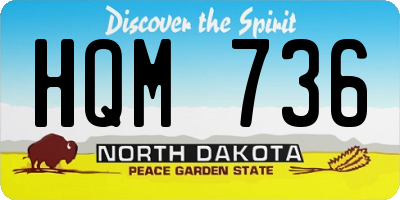 ND license plate HQM736