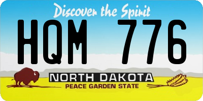 ND license plate HQM776