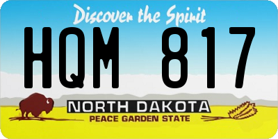 ND license plate HQM817