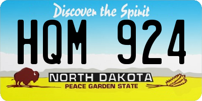 ND license plate HQM924