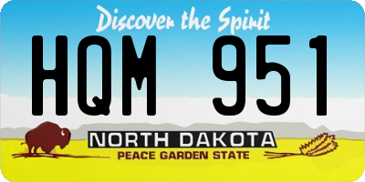 ND license plate HQM951
