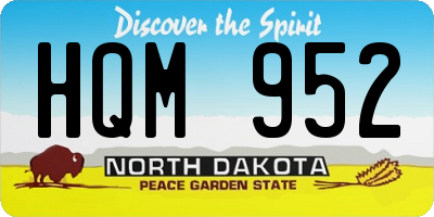 ND license plate HQM952