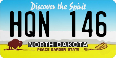 ND license plate HQN146