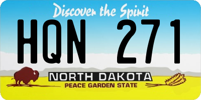 ND license plate HQN271