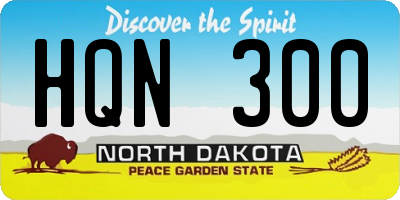 ND license plate HQN300