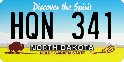 ND license plate HQN341