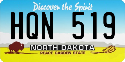 ND license plate HQN519