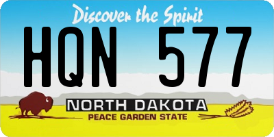 ND license plate HQN577