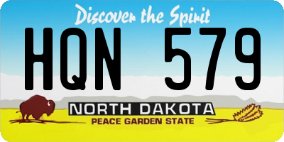 ND license plate HQN579