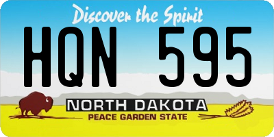ND license plate HQN595