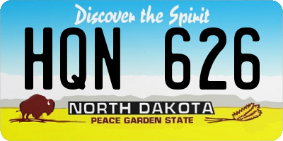 ND license plate HQN626