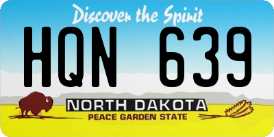 ND license plate HQN639