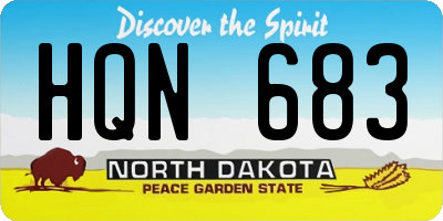 ND license plate HQN683