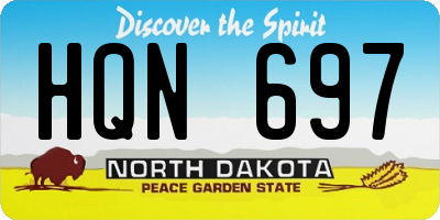 ND license plate HQN697