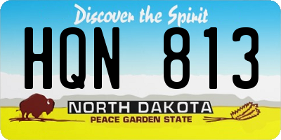 ND license plate HQN813