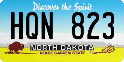 ND license plate HQN823