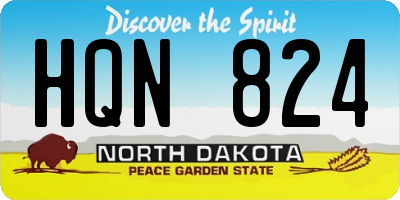 ND license plate HQN824