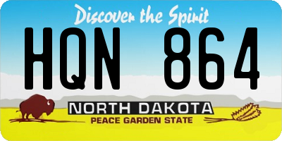 ND license plate HQN864
