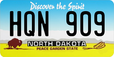 ND license plate HQN909