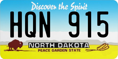 ND license plate HQN915