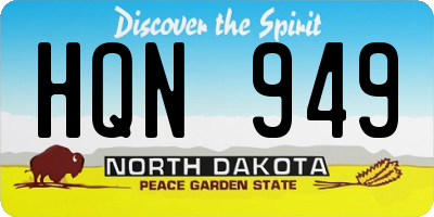 ND license plate HQN949