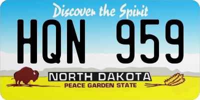 ND license plate HQN959