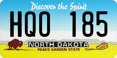 ND license plate HQO185