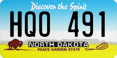 ND license plate HQO491
