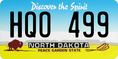 ND license plate HQO499