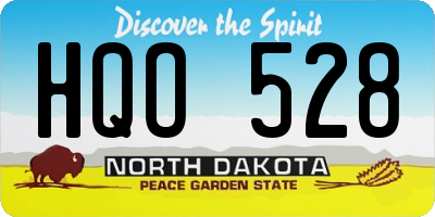 ND license plate HQO528