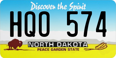 ND license plate HQO574