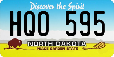 ND license plate HQO595