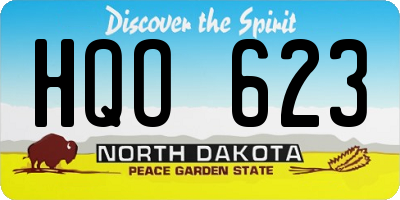 ND license plate HQO623