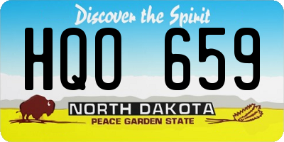 ND license plate HQO659
