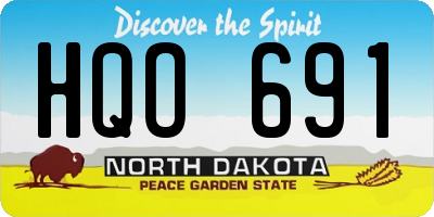 ND license plate HQO691