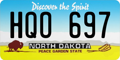 ND license plate HQO697