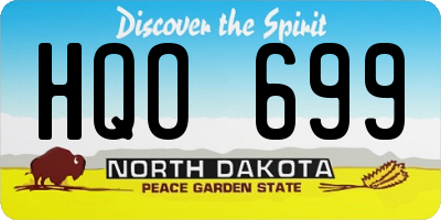 ND license plate HQO699