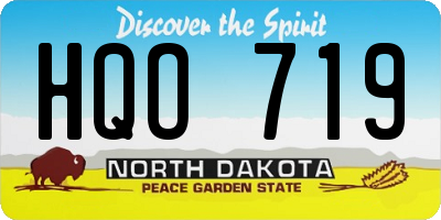ND license plate HQO719