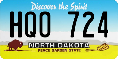 ND license plate HQO724