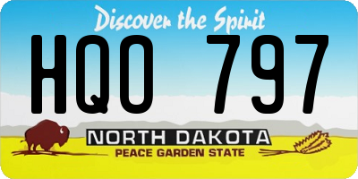ND license plate HQO797