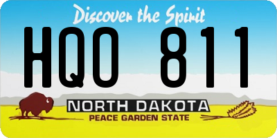 ND license plate HQO811