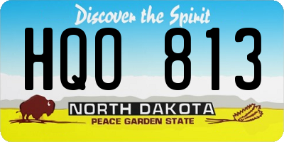 ND license plate HQO813