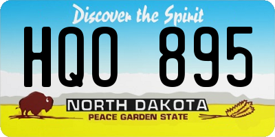 ND license plate HQO895