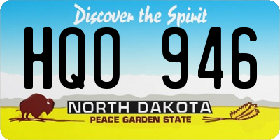 ND license plate HQO946