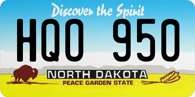 ND license plate HQO950