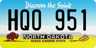 ND license plate HQO951